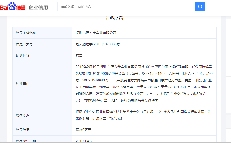 警示與反思 深圳市厚壽榮實業再曝問題，監管之鞭不可松懈